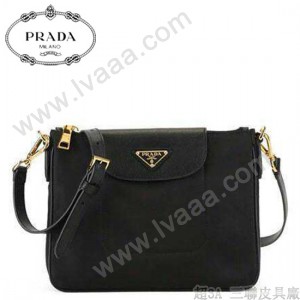 PRADA BT0933 时尚简约新款黑色降落伞面料