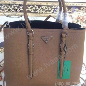 PRADA-003-9 小辣椒同款Double Bag系列土黄