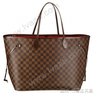 LV N51106-Neverfull棋盤格單肩包大號