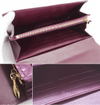 LV M93577紫-紫色漆皮壓紋長款按扣錢夾