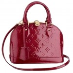 LV M91606-Louis Vuitton 紅色Alma BB壓花漆皮Mini號手提包包