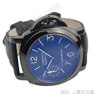 PN1023-沛纳海(PANERAI)陆战精英黑钢背透上鏈机械錶