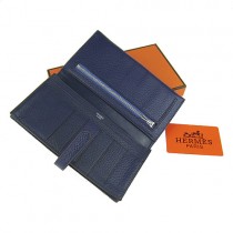 Hermes H005深藍色 牛皮錢夾  顶級质量