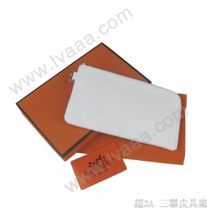 Hermes H010白色韩版百搭卡包 真皮頭層牛皮 時尚錢包錢夾皮夾 男女適用