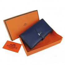Hermes H005深藍色 牛皮錢夾  顶級质量