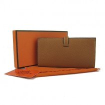 Hermes H005淺啡色 牛皮錢夾  顶級质量
