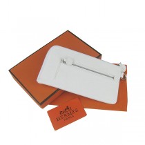 Hermes H010白色韩版百搭卡包 真皮頭層牛皮 時尚錢包錢夾皮夾 男女適用