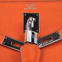 Hermes-6108-2-愛馬仕手提包斜背包 橙色（手掌纹金）