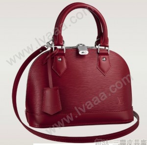 LV M40850-路易威登 Alma系列胭脂紅色Epi皮女士小号手提包