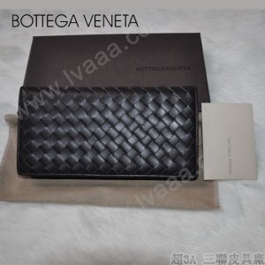 BV 錢包羊皮編織西裝包男士長款錢包 8013