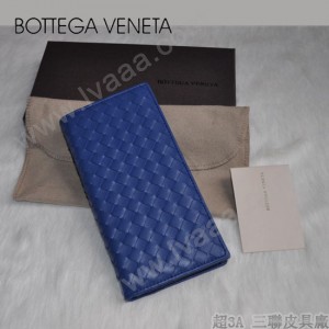 BV 錢包羊皮編織西裝包男士長款錢包 8013