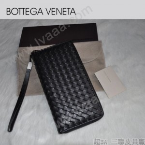專櫃新款羊皮編織長款男錢包多卡位卡包 BV 5013