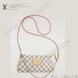 LV N55214 專櫃新款休閑斜挎包 白格子小單肩包女包