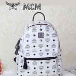 MCM 4釘白色雙肩背包 書包 爆款