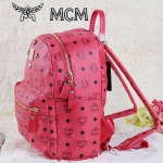 MCM 4釘-3白色雙肩背包 書包 爆款