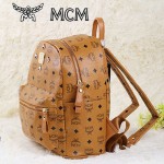 MCM 4釘-5土黃雙肩背包 書包 爆款