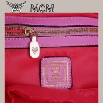 MCM雙肩包 2097-2書包 旅遊背包鉚釘書包粉色