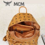 MCM 4釘-5土黃雙肩背包 書包 爆款