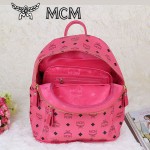 MCM 4釘-3白色雙肩背包 書包 爆款