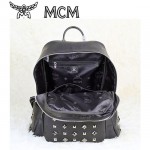 限量版MCM  全鉚釘黑色浮雕logo 滿天星背包 男女包 旅行包