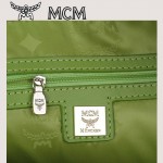 MCM 雙肩包 M字釘 男女雙肩背包草綠