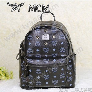 MCM 4釘-1黑色雙肩背包 書包 爆款