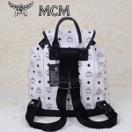 MCM雙肩包 2097書包 旅遊背包鉚釘書包白色