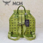 MCM雙肩包 2097-1書包 旅遊背包鉚釘書包草綠色
