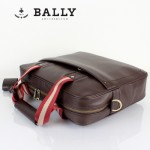 BALLY 巴利0068 男手提單肩斜跨包咖啡色