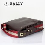 BALLY 巴利0069 男手提單肩斜跨包咖啡色
