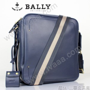 BALLY巴利 0071-2男包 單肩包 時尚男包 休閑斜挎包藍色