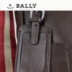 BALLY 0066牛皮男公文包斜跨男包咖啡色