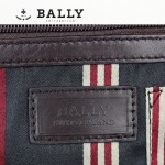 BALLY 0067男士公文包斜跨手提男包單肩包咖啡色