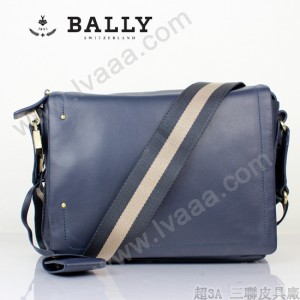 BALLY 巴利0069-2 男手提單肩斜跨包藍色