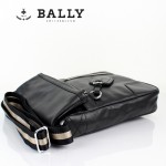 BALLY 0066-1牛皮男公文包斜跨男包黑色