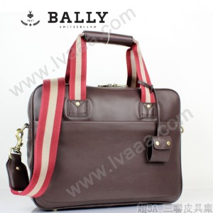 BALLY 巴利0068 男手提單肩斜跨包咖啡色