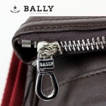 BALLY 0066牛皮男公文包斜跨男包咖啡色