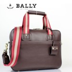 BALLY 巴利0068 男手提單肩斜跨包咖啡色