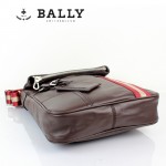 BALLY 0066牛皮男公文包斜跨男包咖啡色