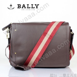 BALLY 巴利0069 男手提單肩斜跨包咖啡色