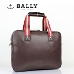 BALLY 巴利0068 男手提單肩斜跨包咖啡色
