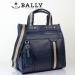 新款BAlly0074-2 休閑男款牛皮斜跨單肩手提男包藍色