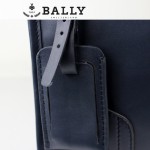 新款BAlly0074-2 休閑男款牛皮斜跨單肩手提男包藍色