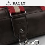 新款BAlly0074 休閑男款牛皮斜跨單肩手提男包咖啡色