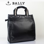 新款BAlly0074-1 休閑男款牛皮斜跨單肩手提男包黑色