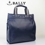 新款BAlly0074-2 休閑男款牛皮斜跨單肩手提男包藍色