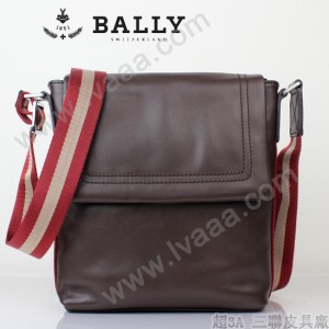 BALLY巴利 0073 男士皮包 休閑經典款牛皮斜跨男士包咖啡色