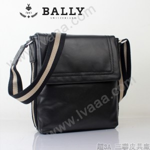 BALLY巴利 0073-1 男士皮包 休閑經典款牛皮斜跨男士包黑色