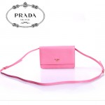 PRADA- 1M1361-2  新款牛皮帶鏡子長肩帶小包