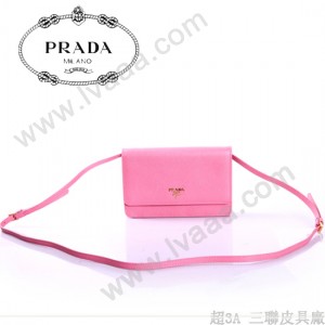 PRADA- 1M1361-2  新款牛皮帶鏡子長肩帶小包